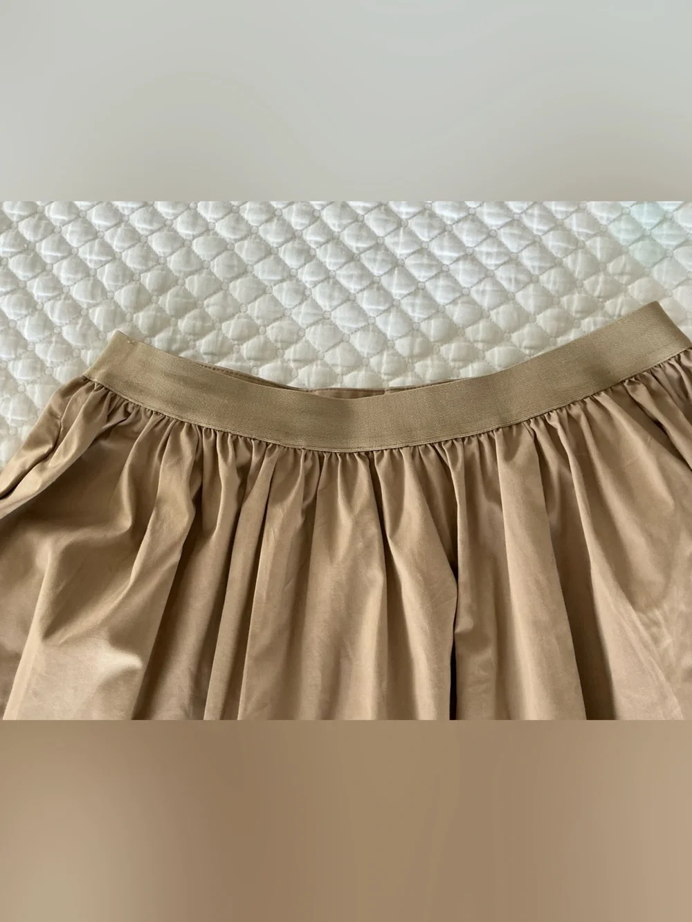 Uniqlo Tan Volume Gathered Waist Maxi Skirt L